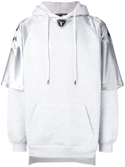 Alexander Wang Football Jersey Hybrid Hoodie Grey ModeSens
