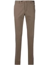 Pt01 Slim-fit Trousers In Brown