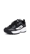 Fila Disruptor Ii Premium Repeat Sneakers In Black/white