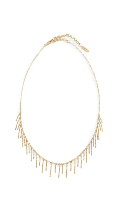 Luv Aj Chain Fringe Necklace In Yellow Gold