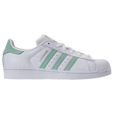 Adidas Originals Women's Originals Superstar Leather Casual Shoes, White In White