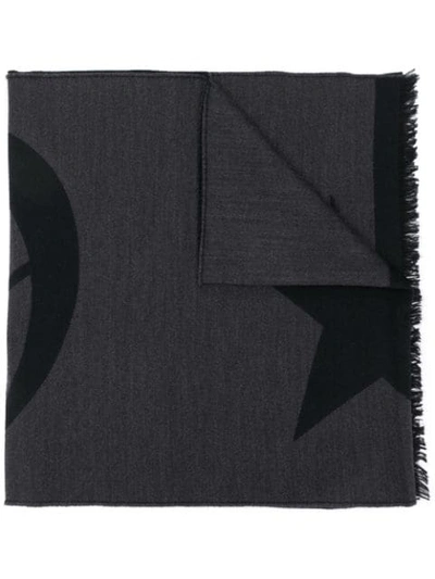 Philipp Plein Frayed Logo Scarf - Black