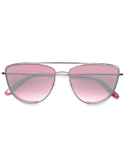 Garrett Leight Zephyr Sunglasses In Pink
