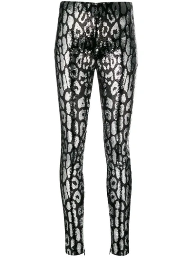 Tom Ford Leggings Mit Leoparden-print In Xlbsi Black Silver