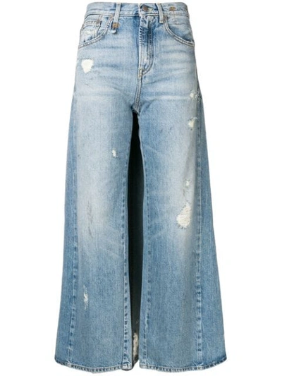 R13 Distressed Jeans In Blue