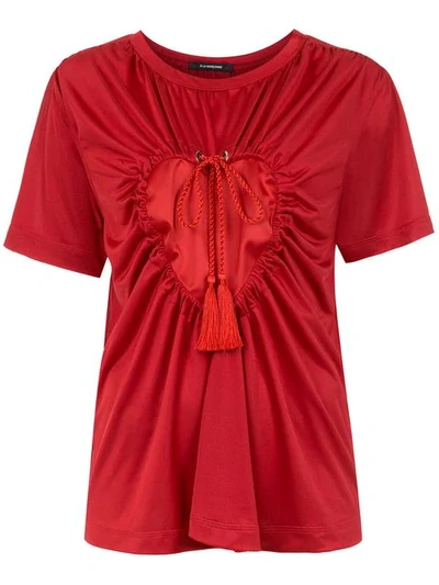 À La Garçonne Colissé Coração Blouse In Red