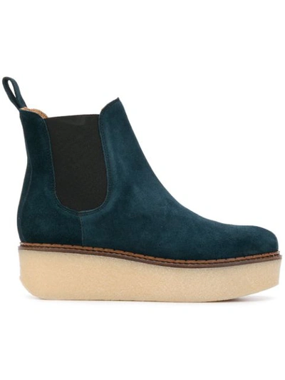 Flamingos Gibus Ankle Boots In Blue