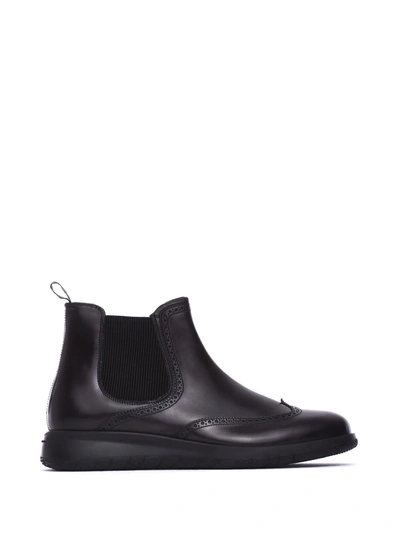 Fratelli Rossetti One Beatles Ankle Boots In Black Calf Leather In Nero