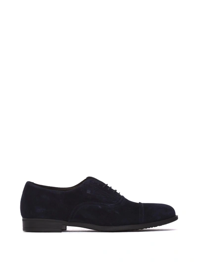 Fratelli Rossetti One Lace-up Shoe In Blue Navy Suede In Marine