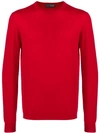 Drumohr Long-sleeve Fitted Sweater In Rosso