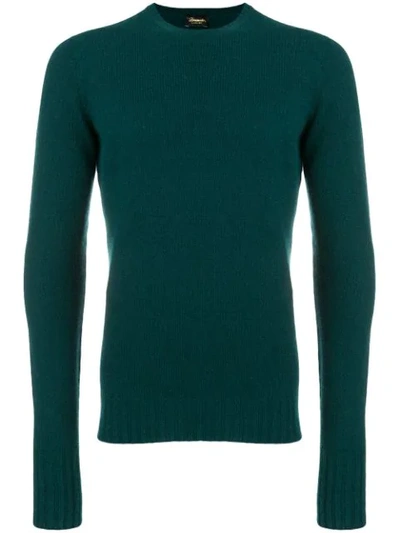 Drumohr Long-sleeve Fitted Sweater - Green In Green