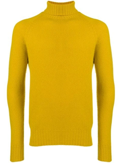 Drumohr Roll-neck Fitted Sweater - Yellow