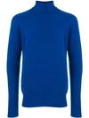 Drumohr Roll-neck Fitted Sweater - Blue