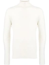 Drumohr Roll-neck Fitted Sweater - White