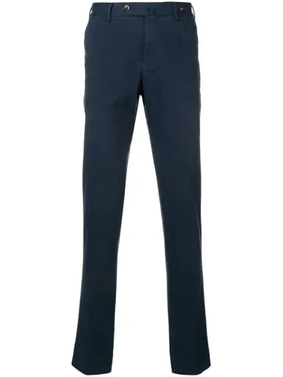 Pt01 Slim-fit Trousers In Blue