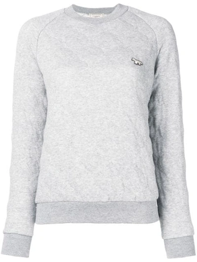 Maison Kitsuné Embroidered Logo Sweatshirt - Grey