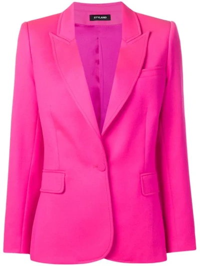 Styland Tailored Buttoned Blazer In Pink