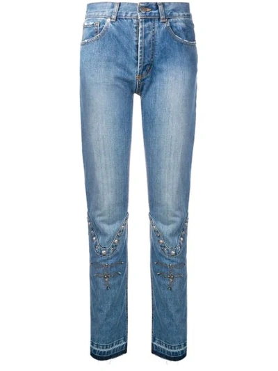 Almaz Stud Detailed Jeans - Blue