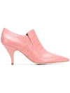 Tory Burch Crocodile Effect Pumps In Pink