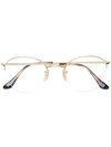 Ray Ban Round Gaze Eyeglasses In Metallic
