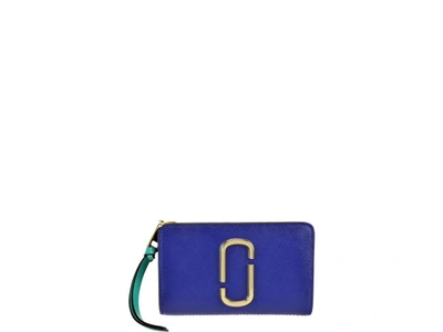 Marc Jacobs Snapshot Compact Wallet In Blue