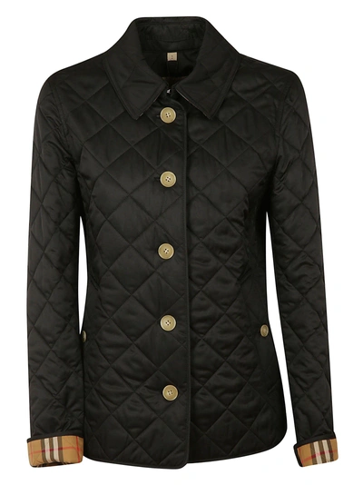 Burberry Quilt And Checked Reversable Jacket In Black