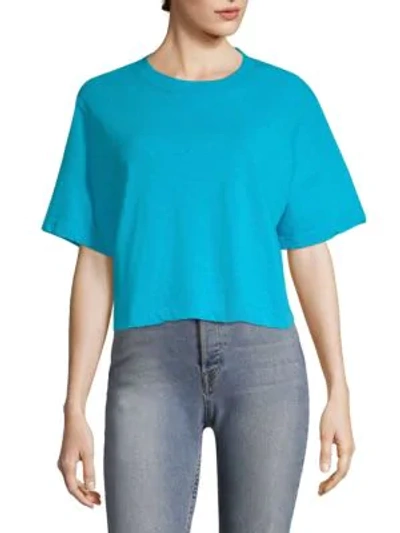 Cotton Citizen Tokyo Crop Tee In Aqua