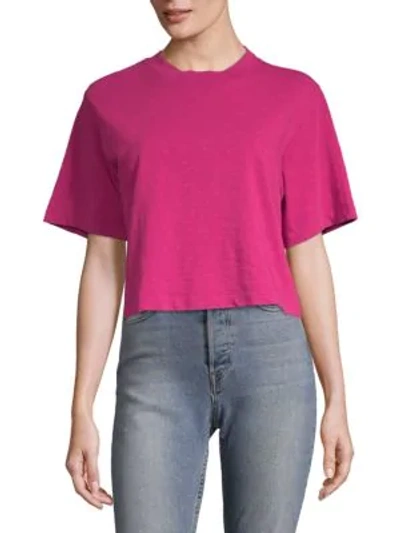 Cotton Citizen Tokyo Crop Tee In Fuchsia