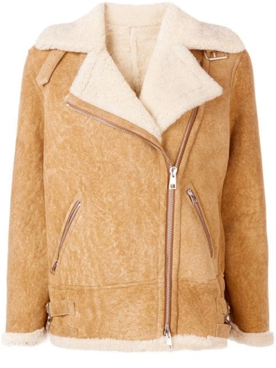 Sword 6.6.44 S.w.o.r.d 6.6.44 Shearling Lined Suede Jacket - Neutrals