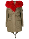 Philipp Plein Fur Trim Parka In Green