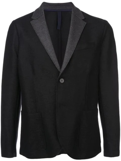 Harris Wharf London Two Button Blazer - Black In Black
