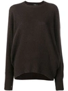 Maison Flaneur Loose Fitted Sweater In Brown