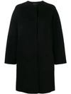 Theory Straight Fit Coat In Black
