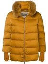 Herno Fur Puffer Jacket - Orange