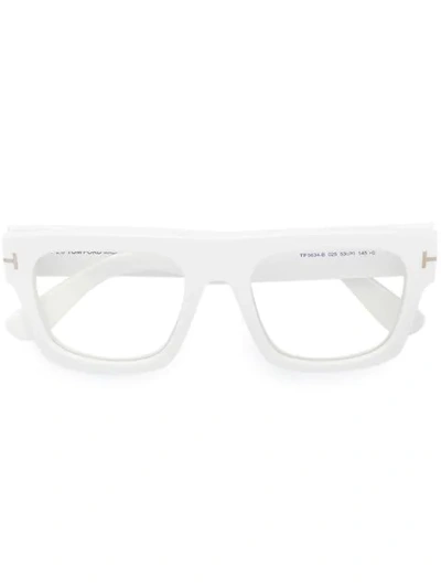 Tom Ford Eyewear Square Frame Glasses - White In White