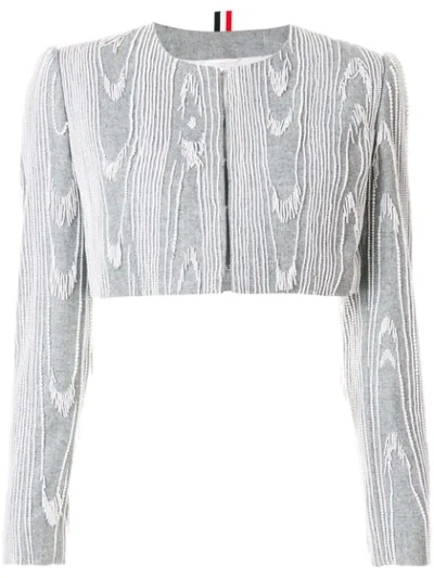 Thom Browne Cardigan Mit Perlen In Grey