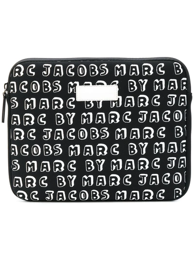 Marc By Marc Jacobs Monogram Print Laptop Case - Black