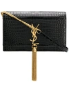 Saint Laurent Kate Tassel Cross Body Bag In Black