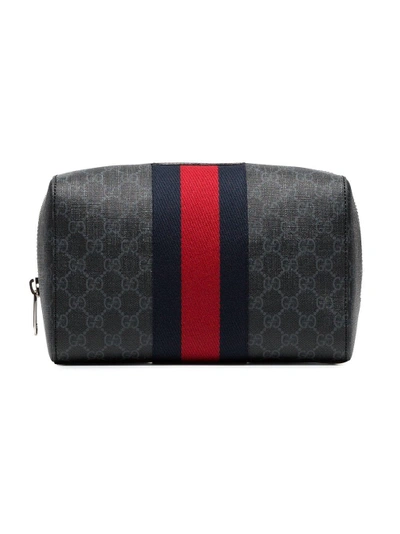 Gucci Grey Printed Embellished Washbag