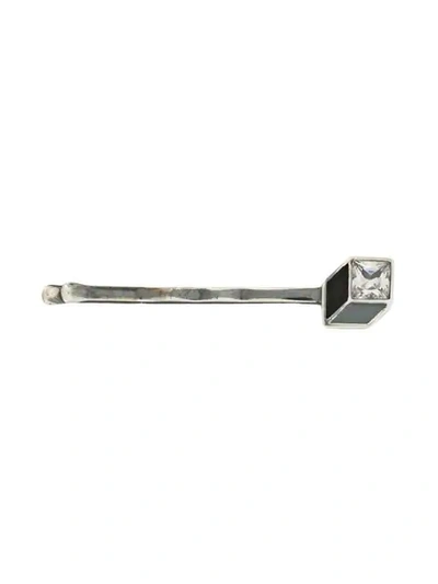 Bottega Veneta Cube Embellished Hairpin - Metallic