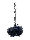 Bottega Veneta Pom Pom Bag Charm In Blue