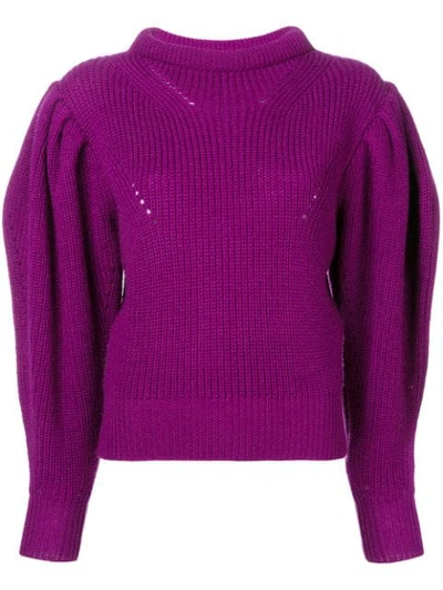 Isabel Marant 'brettany' Pullover In Pink & Purple