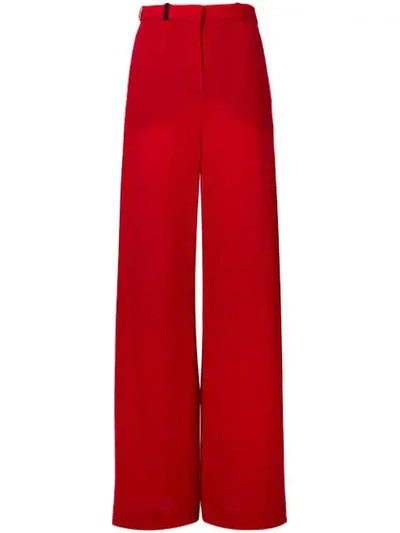 Lanvin Flared Tailored Trousers In Red