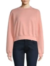 Cotton Citizen Milan Crop Sweatshirt In Blush