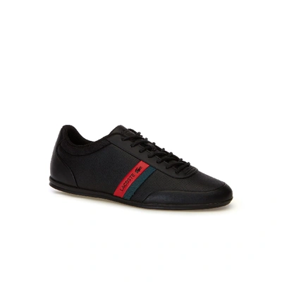 Lacoste Storda Low Top Sneaker In Black/red