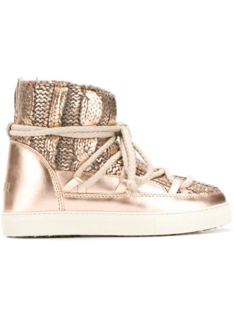 metallic winter boots