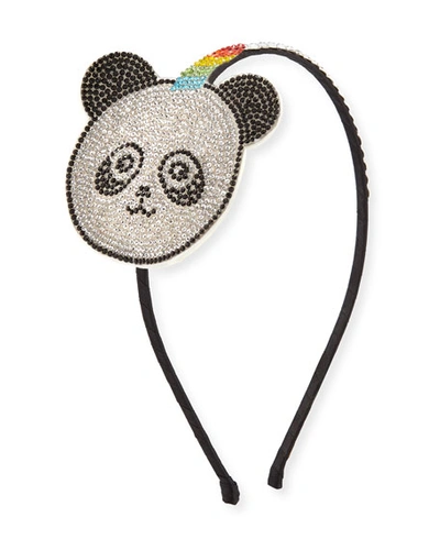 Bari Lynn Girls' Crystal Panda-unicorn Headband In Multi