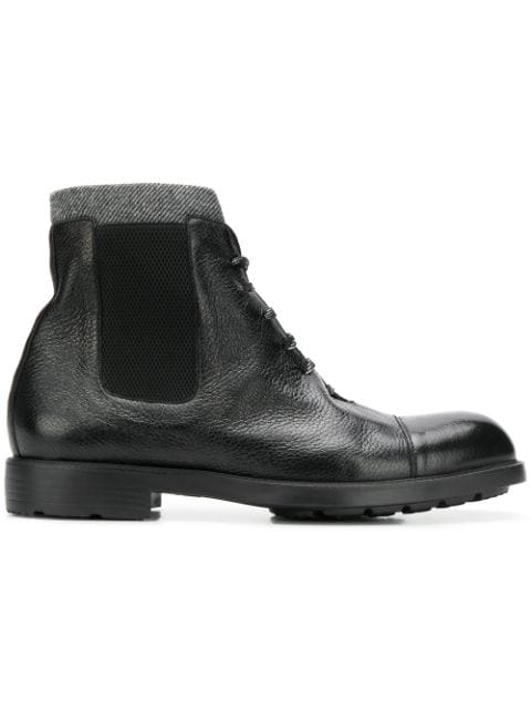 Moreschi Lace-up Ankle Boots In Black | ModeSens
