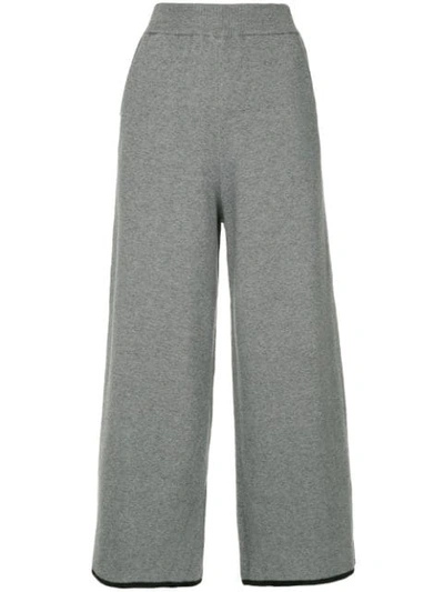 Guild Prime Cropped Wide Leg Trousers In Grey