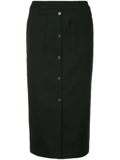 Guild Prime Button Front Skirt In Black